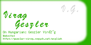 virag geszler business card